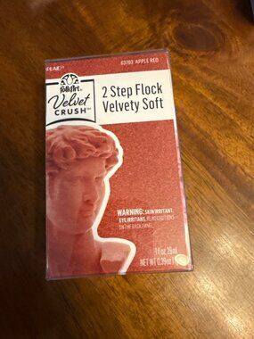 FolkArt Velvet Crush Apple Red 2-Step Flock Kit 1 fl oz Velvety Texture